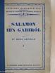 Dr. Kiss Arnold: Salamon Ibn Gabiról (Népszerű Zsidó Könyvtár, karton)